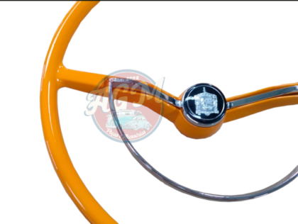volante do fusca modelo cálice na cor laranja estria grossa - Image 3