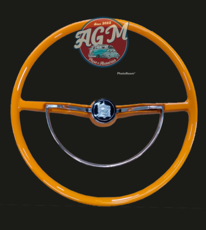 volante do fusca modelo cálice na cor laranja estria grossa - Image 4