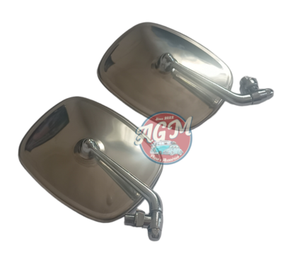 par de retrovisor Kombi clipper em metal inox cromado