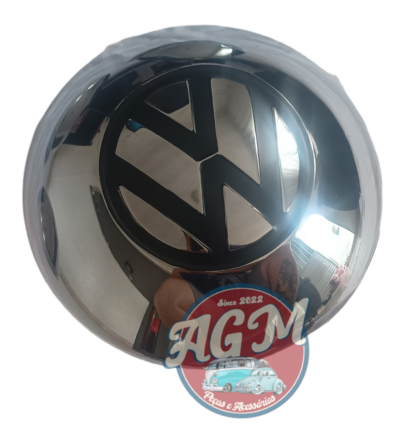 Jogo de calota 5 furos emblemão do fusca/kombi modelo alemão com o logo pintado em preto - Image 5