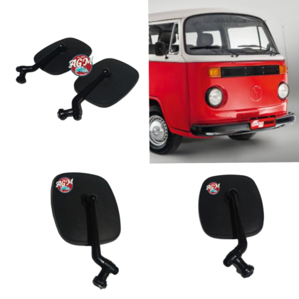 par de retrovisor Kombi clipper pé de metal preto
