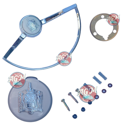 Kit de aro, reparo, anel de contato e botão de buzina do Variant/Karmann Guia modelo cálice com botão branco