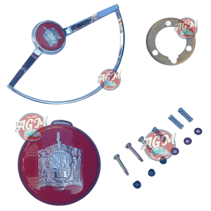 Kit de aro, reparo, anel de contato e botão de buzina do Variant/Karmann Guia modelo cálice com botão vermelho