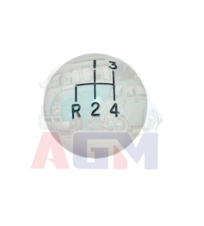 Alavanca de cambio cromada do fusca alongado 40 cm com manopla do redonda branca - Image 3