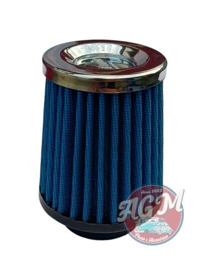 Filtro de ar cônico c/tec 52 mm base de borracha filtro azul para linha aircooled - Image 2