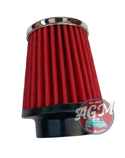 Filtro de ar cônico c/tec 52 mm base de borracha filtro vermelho para linha aircooled motores a ar dupla carburação - Image 6