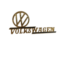 emblema Volkswagen com símbolo vw dourado fusca e derivados