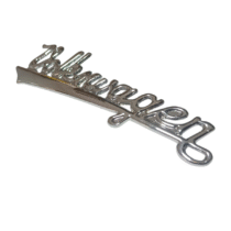 Emblema escrita volkswagen manuscrito em metal cromado para fusca e derivados